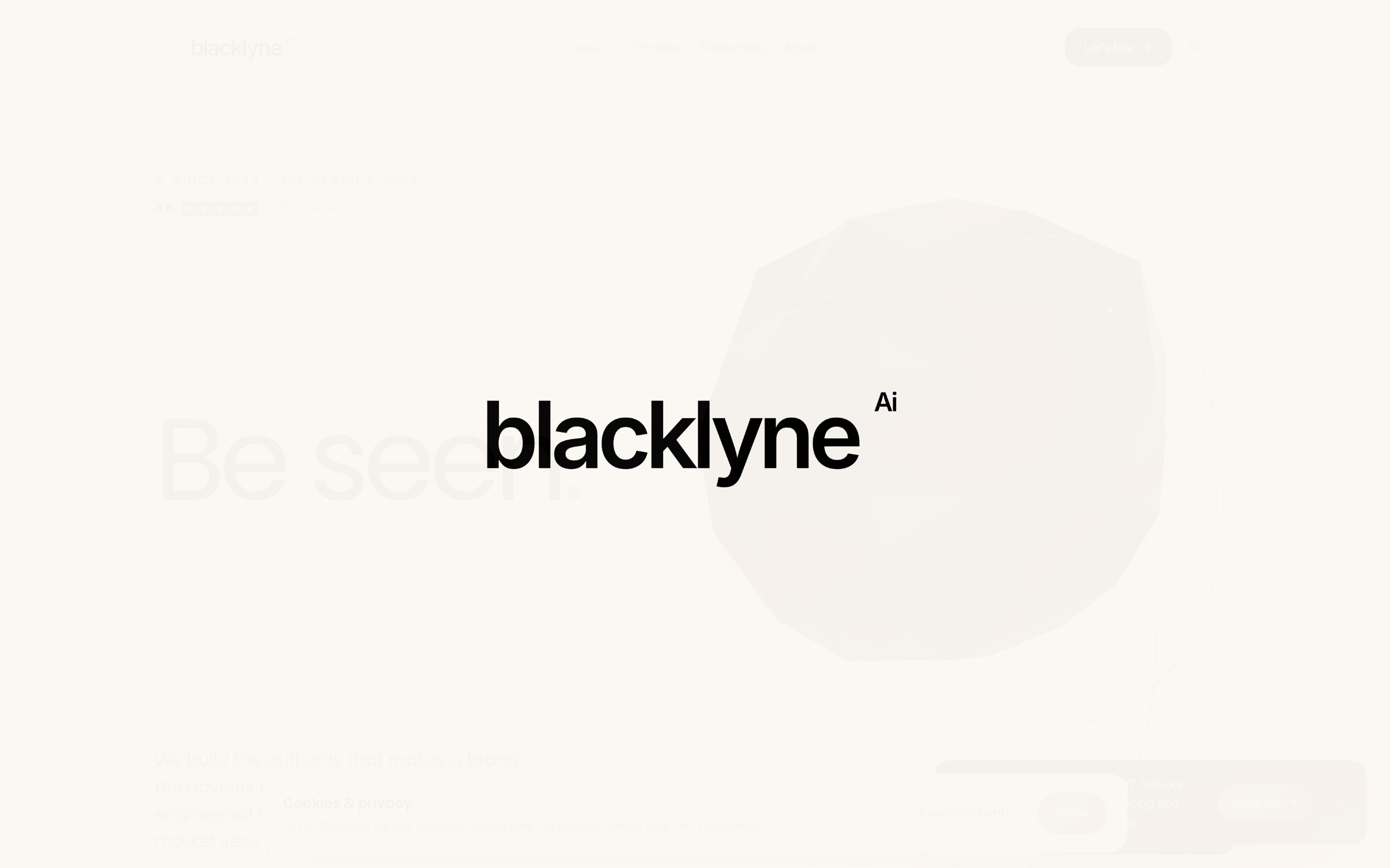 Blacklyne — premium digital presence + AI search optimisation
